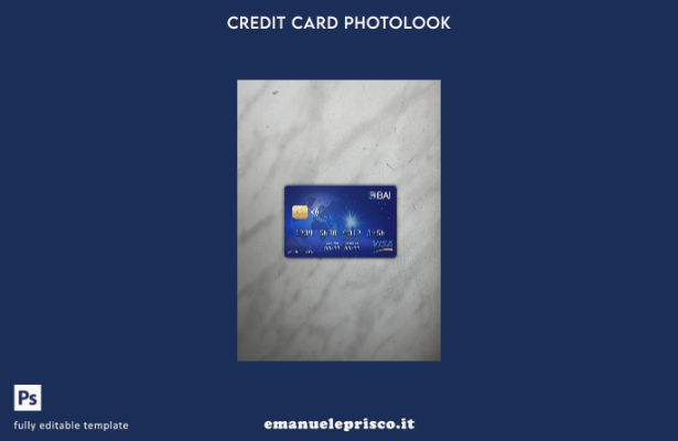 modello frontale photolook con carta visto bancario Cabo Verde BAI in stile veri